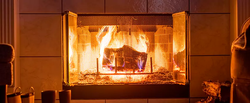 Mendota Hearth Landscape Fireplace Installation in Montgomery, Illinois