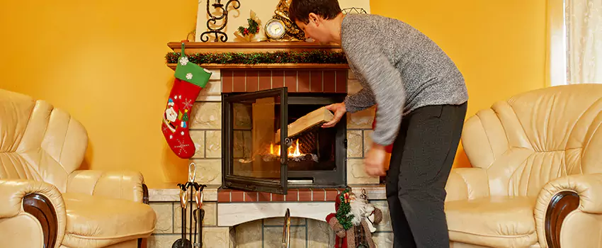 Rusted Metal Fireplace Restoration in Montgomery, Illinois