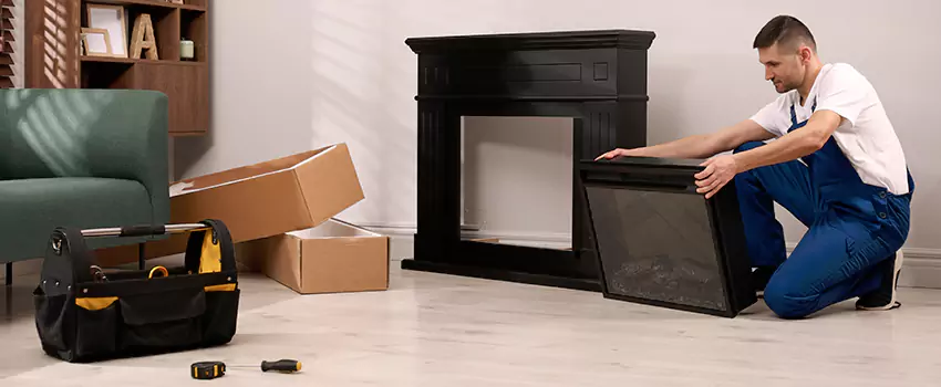 Old Rusted Metal Fireplace Repair And Replacement in Montgomery, IL